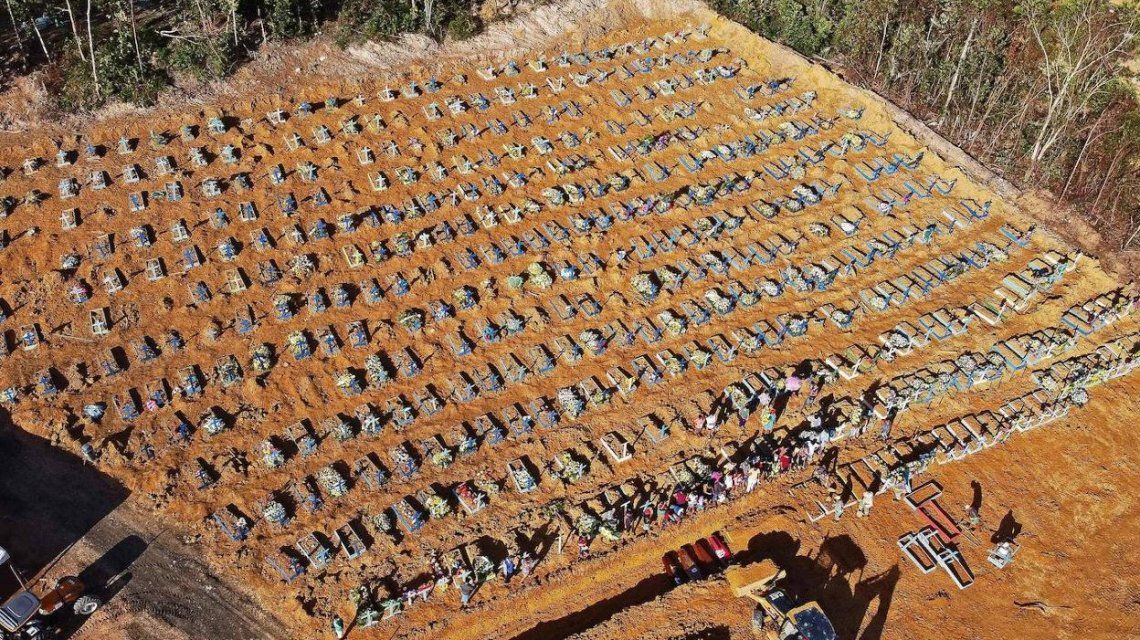 Brasil descontrolado: en Manos el cementerio se desbordó de víctimas de coronavirus
