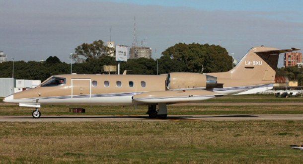 Learjet 35 matrícula LV-BXU es el avión que se estrelló cerca del aeropuerto de Esquel