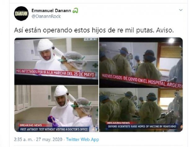 Un usuario que se presenta con el signo de los identificados