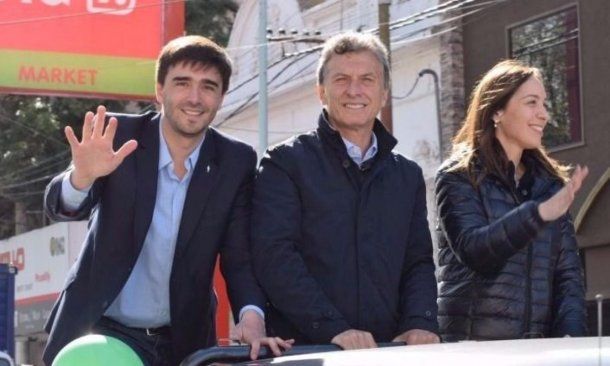 Ezequiel Galli, Mauricio Macri y María Eugenia Vidal