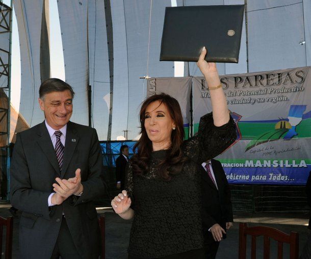 Cristina Kirchner y Hermes Binner 