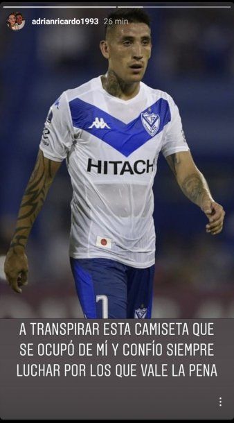 El mensaje de Ricardo Centurión en su cuenta de Instagram.