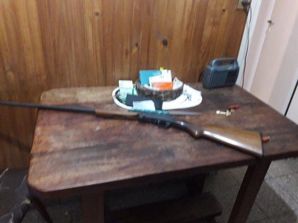 La escopeta que usó el jubilado. Foto: Ahora Mar del Plata