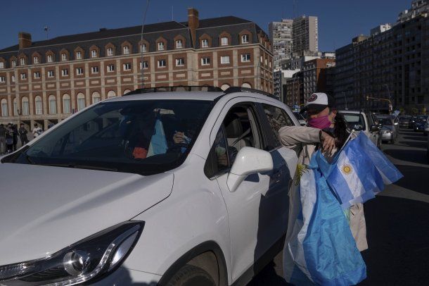 En Mar del Plata muchos también optaron por manifestarse desde sus vehículos