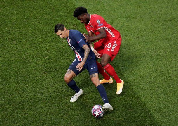 Di María, de lo mejor del PSG francés en la final de la Champions League.