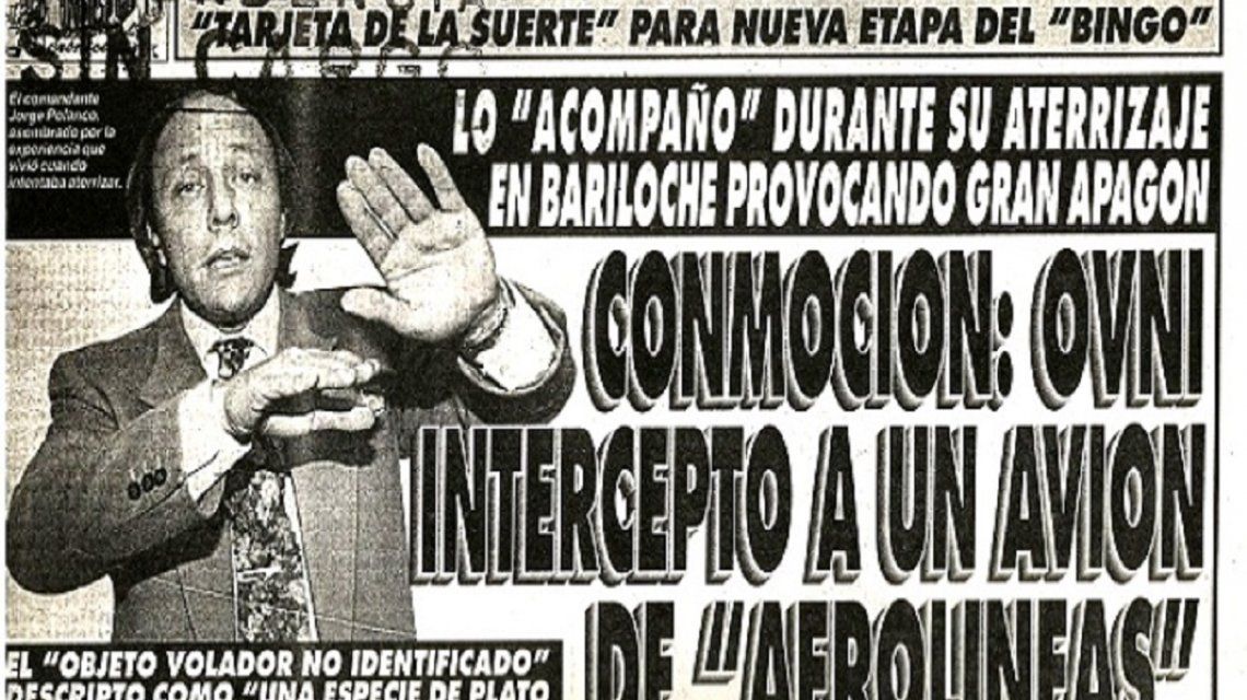 Histórico: el Ministerio de Defensa desclasificó documentos sobre el avistaje de un OVNI en Bariloche Histórico: el Ministerio de Defensa desclasificó documentos sobre el avistaje de un OVNI en Bariloche