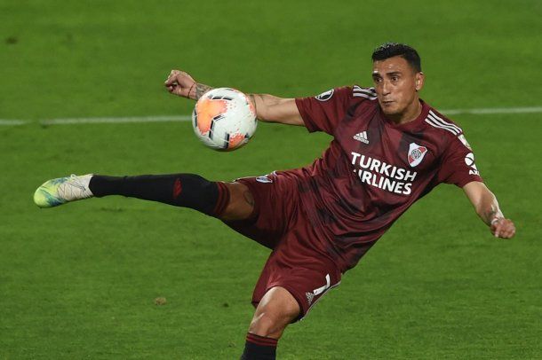 Matías Suárez generó el segundo para River ante Binacional por la Copa Libertadores.