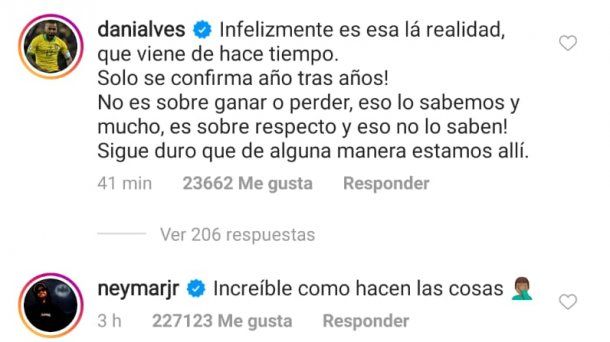 Neymar y Dani Alves se suman al mensaje de Lionel Messi contra el FC Barcelona
