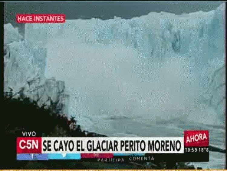 A Las 10 55 Se Cayo El Puente Del Glaciar Perito Moreno