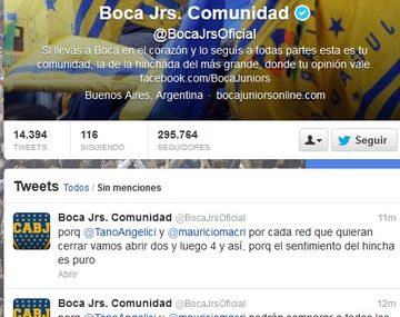 El twitter oficial de Boca estalló contra Angelici y Macri