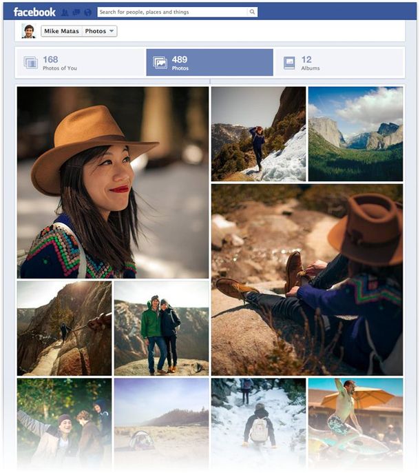 Facebook cambia la manera de mostrar las  fotos de sus usuarios