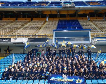 Los empleados de Boca festejaron tanto como los jugadores.