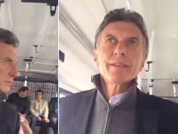 Macri se subió a un colectivo por el Metrobus