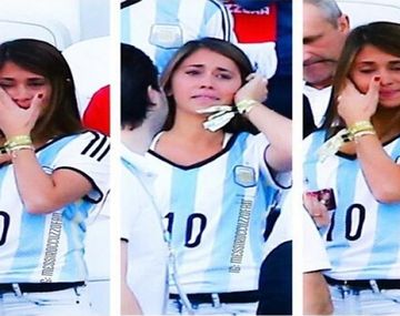 La emoción de la mujer de Messi en el triunfo de la Selección ante Bélgica
