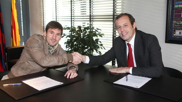 Lionel Messi renovó su contrato con el Barcelona