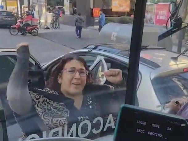 Relatos Salvajes: una mujer le reventó el vidrio a un colectivero tras un choque en Caballito