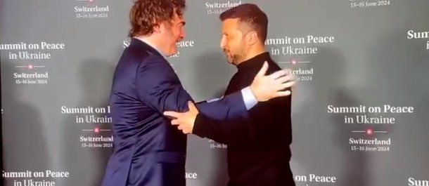 Volodímir Zelenski recibió a Javier Milei en Suiza