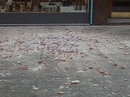Un herido al caer la mampostería de un séptimo piso