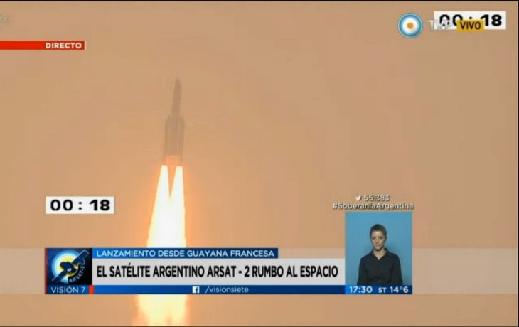 Lanzaron al espacio el Arsat 2
