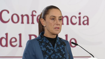 Claudia Sheinbaum en la Mañanera del Pueblo de este viernes. Claudia Sheinbaum en la Mañanera del Pueblo de este viernes.