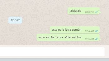 ¿como activar la letra oculta de whatsapp? ¿como activar la letra oculta de whatsapp?
