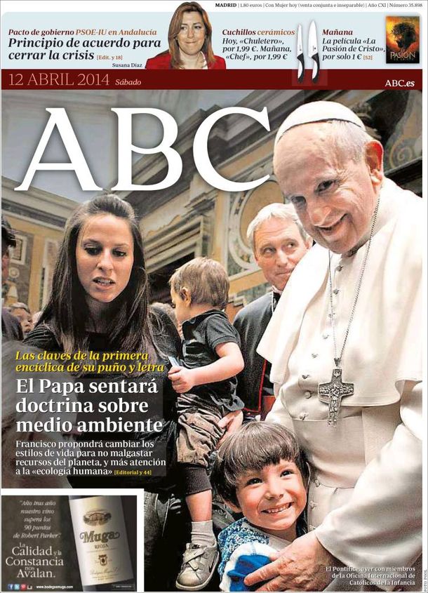 Polémica por la tapa de un diario español sobre el papa Francisco