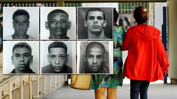 Éstos son seis de los 30 hombres acusados por una violación colectiva en Brasil