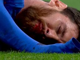 El rosarino quedó tendido en el césped del Santiago Bernabeu El rosarino quedó tendido en el césped del Santiago Bernabeu