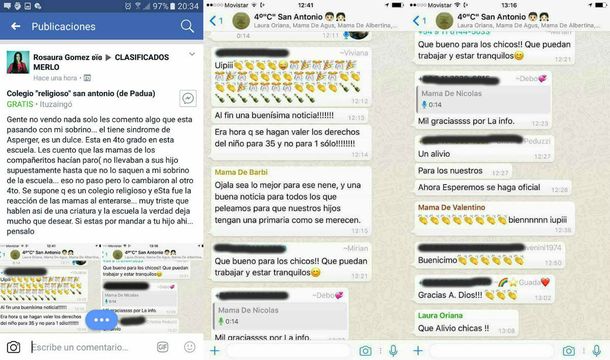 Las capturas fueron compartidas en Facebook y se volvieron virales