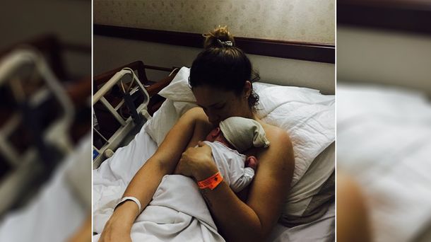 Paula Chaves tras dar a luz a Baltazar.&nbsp;