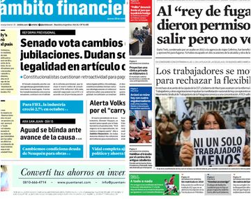 Tapas de diarios del jueves 30 de noviembre de 2017