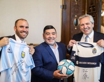 Mart&iacute;n Guzm&aacute;n, Diego Maradona y Alberto Fern&aacute;ndez