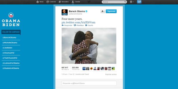 El tuit de Barack Obama fue el más retuiteado de la historia
