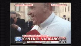 francisco saludo a la prensa antes de ver a cristina francisco saludo a la prensa antes de ver a cristina