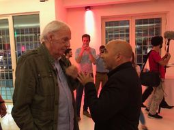 Jorge Sampaoli y César Luis Menotti Jorge Sampaoli y César Luis Menotti