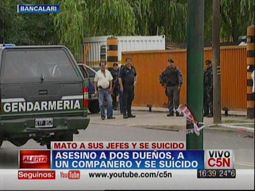 bancalari: mato a sus jefes, a un companero y se suicido bancalari: mato a sus jefes, a un companero y se suicido