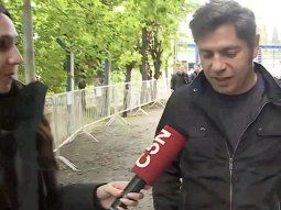 Axel Kicillof con C5N antes del acto por el Día de la Lealtad Peronista. Axel Kicillof con C5N antes del acto por el Día de la Lealtad Peronista.