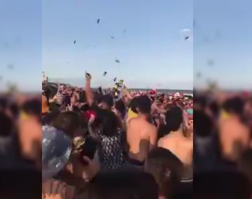 La lluvia de botellas dejó varios heridos en una playa de Gesell&nbsp;