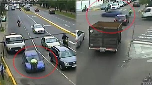 Una mujer atropelló a un agente para evitar un control.