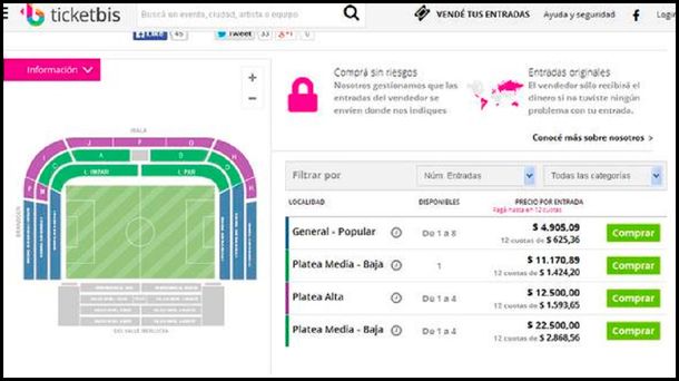 Explota la reventa: casi 23 mil pesos por una platea para el Superclásico