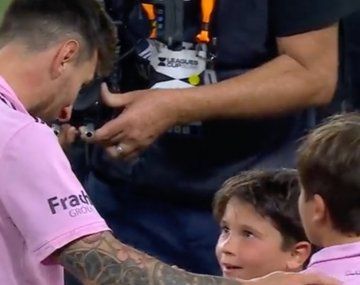 El momento viral de Messi y Mateo en los festejos de Inter Miami