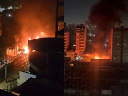 Explosión en Lanús: camión lechero ardió en segundos frente a un mayorista