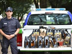 El Ministerio de Seguridad bonaerense destruyó 30 mil litros de alcohol de ventas ilegales