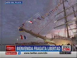 Seguí en vivo el recibimiento de la Fragata Libertad