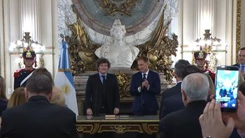 Javier Milei y Diego Santilli Javier Milei y Diego Santilli