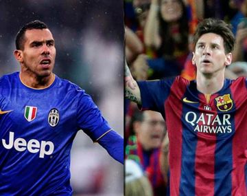 Lio Messi y Carlitos Tevez