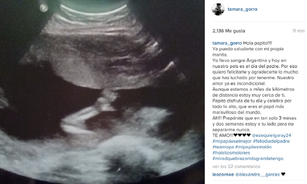 El mejor saludo para Garay en su primer Día del Padre