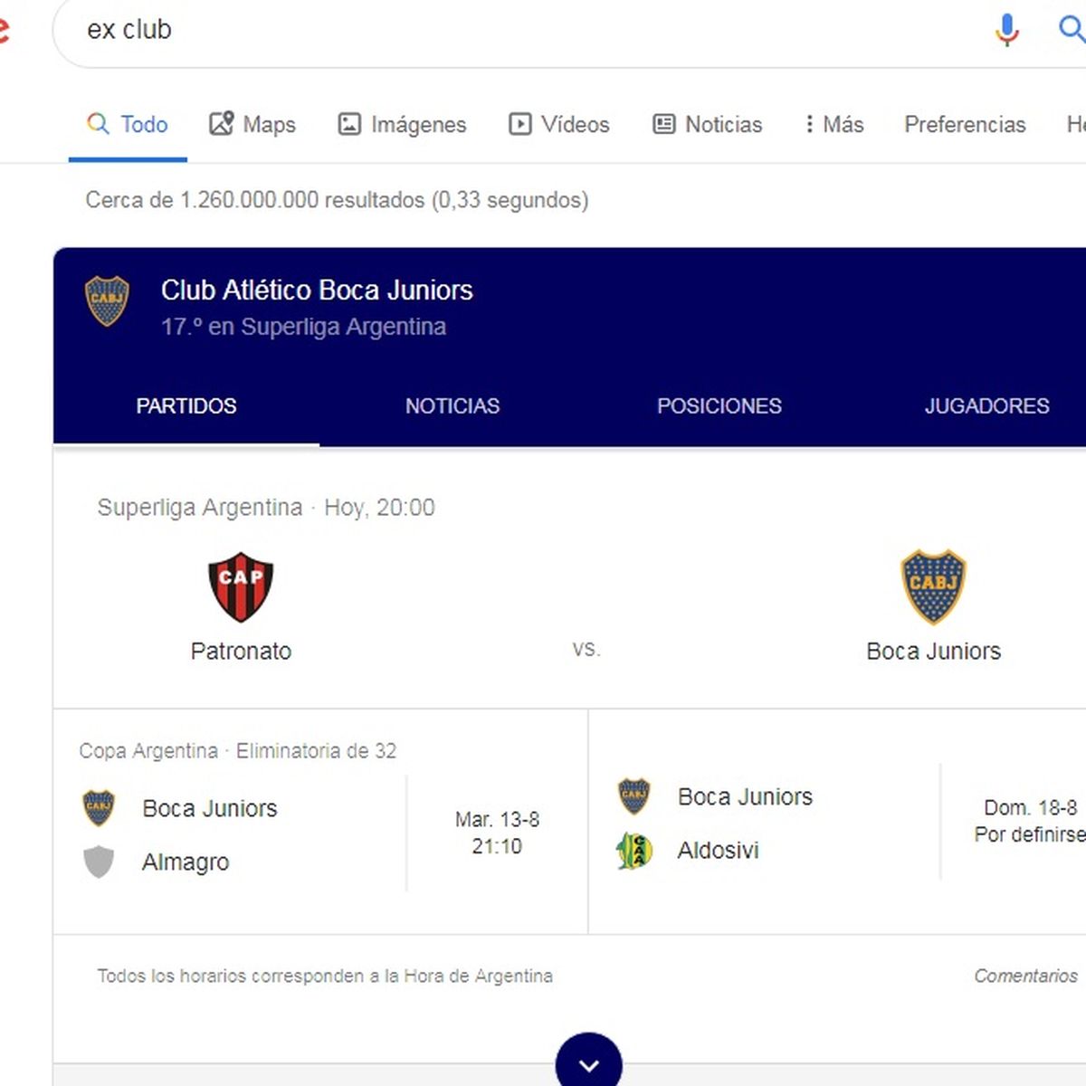 Insolito Si Buscas Ex Club En Google Aparece Boca