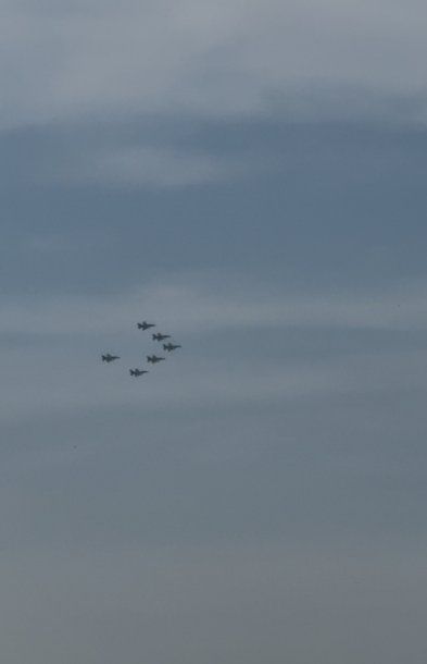 Así fue el vuelo rasante de los aviones de combate F-16 sobre CABA