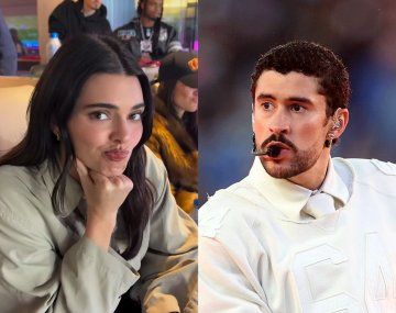 Kendall Jenner tuvo una inesperada reacción al ver a Bad Bunny en el Super Bowl